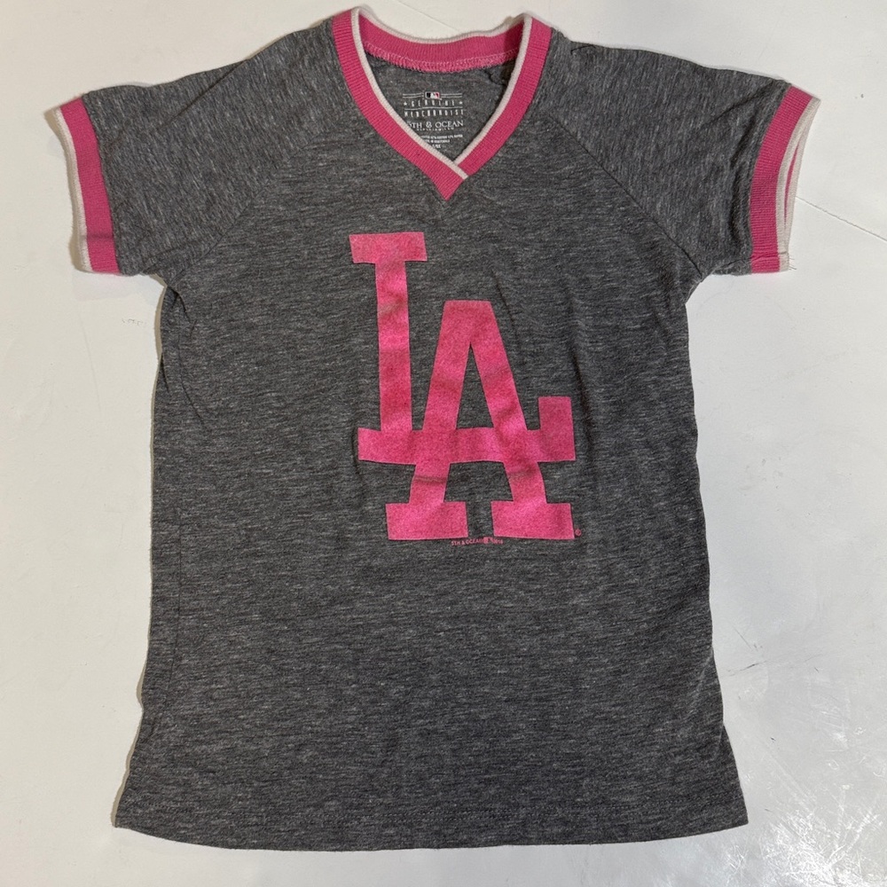 MLB Los Angeles Dodgers pink tee size 6/6X